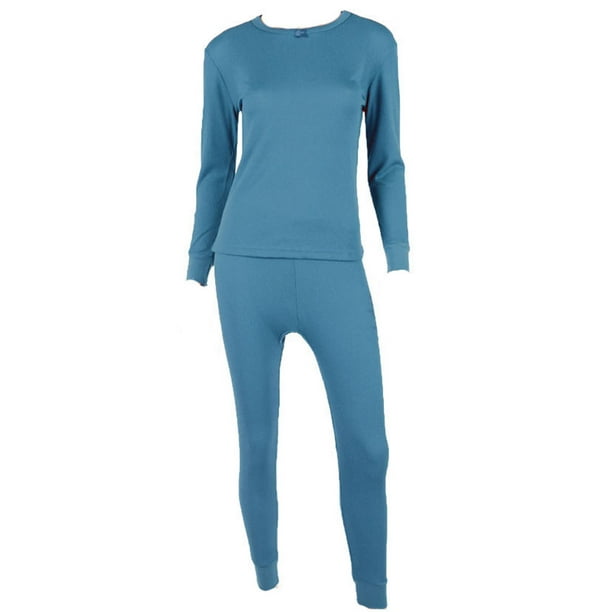 WUHOU Womens 100% Cotton Thermal Underwear Two Piece Long Johns Set WOMCOTHERMALSIZCOL WUHOU Womens 100% Cotton Thermal Underwear Two Piece Long Johns Set WOMCOTHERMALSIZCOL
